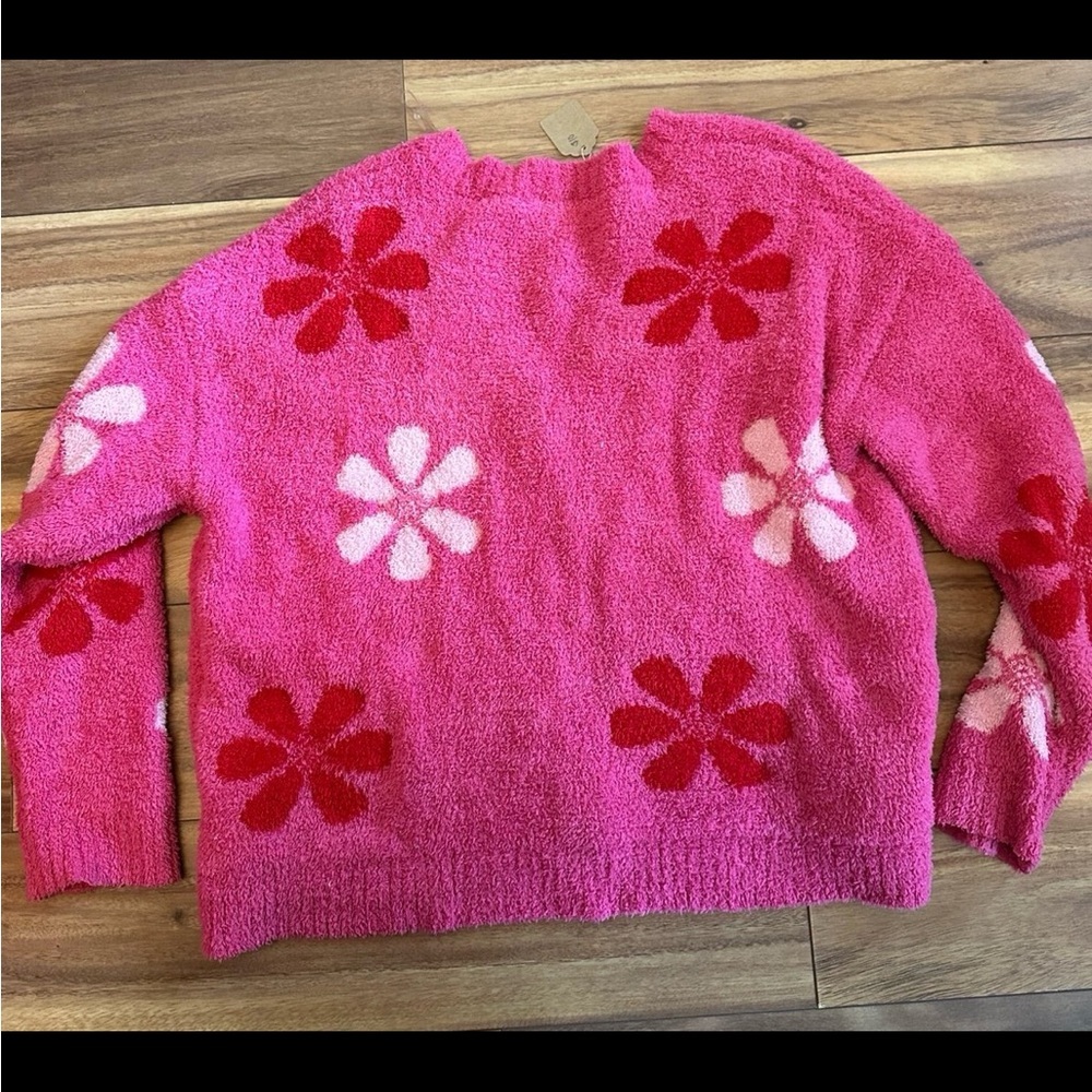 JODIFL Pink and Red Floral Cardigan - Picture 2 of 2